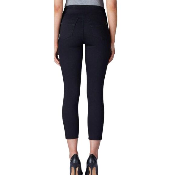 Rock & Republic Slimming Denim Cure Rx Fever Crop Pull On Black Faded Jeans 10 - Picture 2 of 8